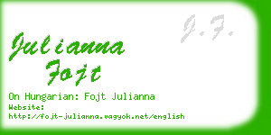 julianna fojt business card